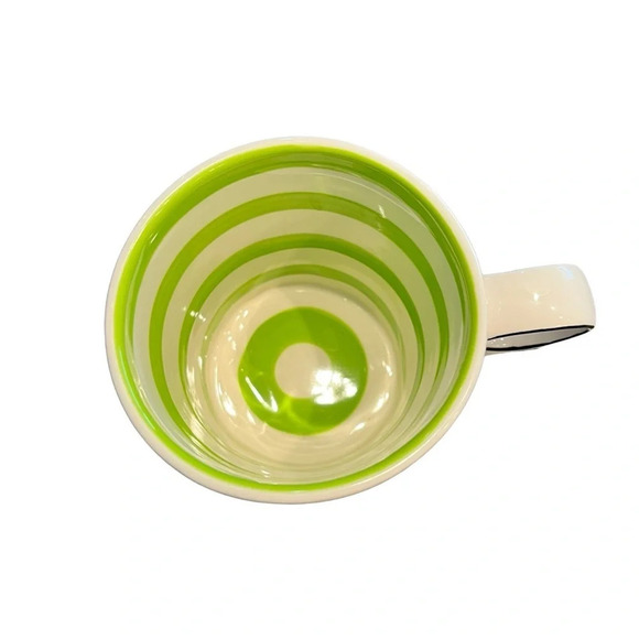Katie Mandy Anthropologie A Letter Mug Lime Green Interior - Picture 4 of 8